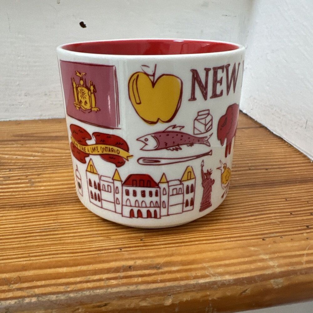 Starbucks Mug New York State Red Been There Series Collection 14 oz Coffee Tea - Picture 2 of 5